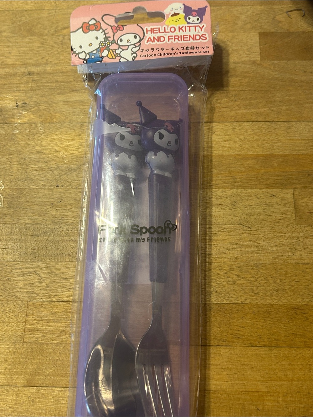 Sanrio Hello Kitty and Friends Purple Cutlery Set with Case